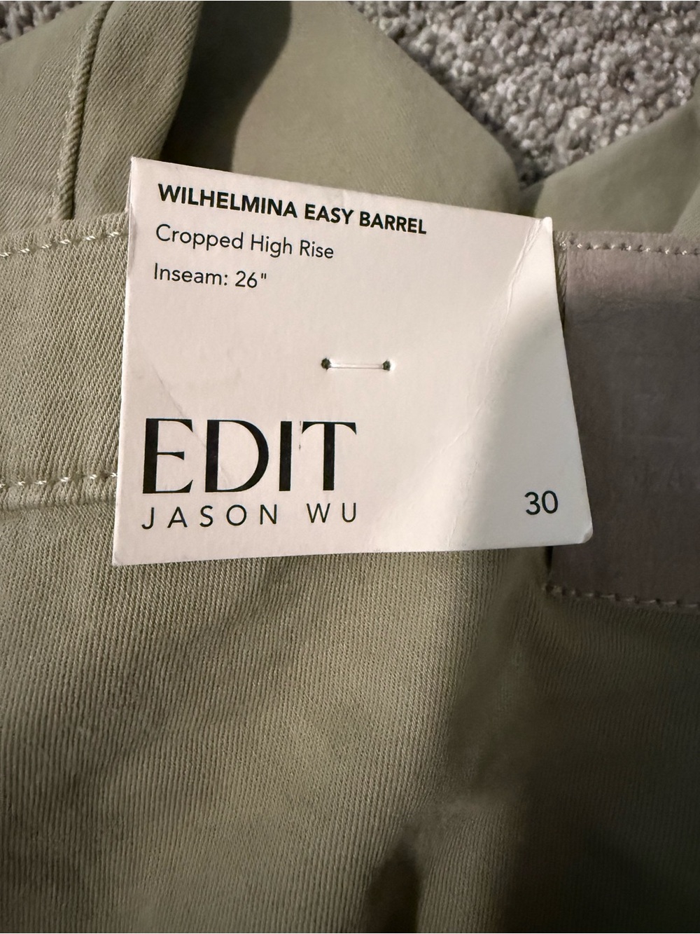 Jason Wu EDIT Rosemary High-Rise Pants in Sage - Picture 2 of 8